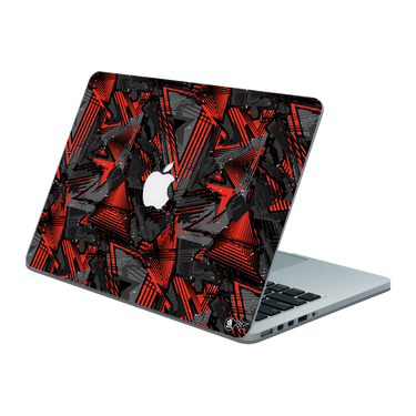 DJ Skins Laptop Skin RIDGE (GRAU – ROT)